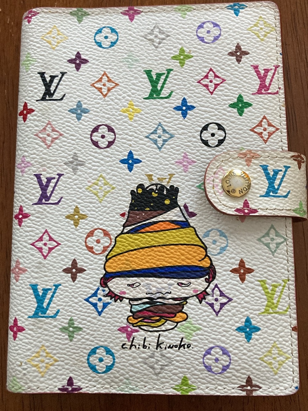 Louis Vuitton White Multicolor Monogram Kids Cover with Rainbow Character